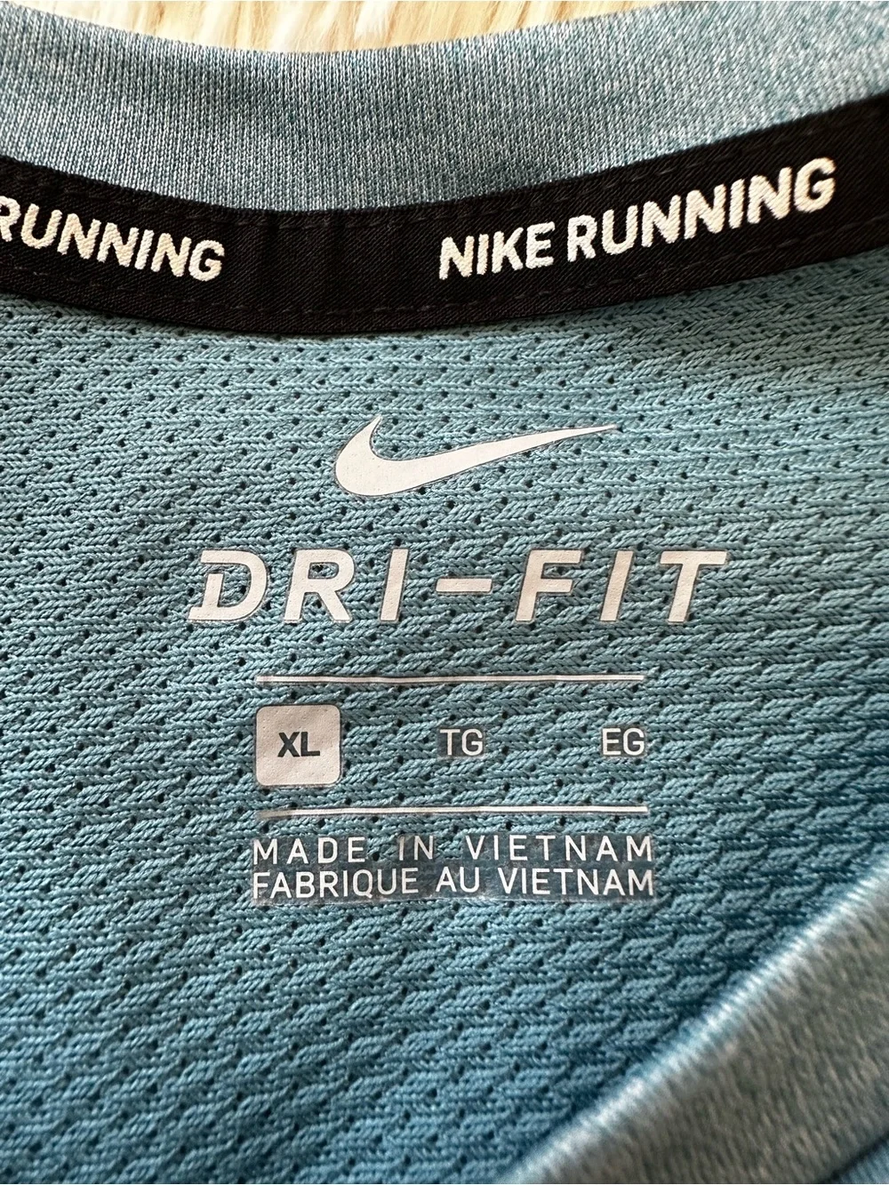 Nike Dri-FIT Running Shirt Men’s XL Blue Workout Gym Athletic Tee